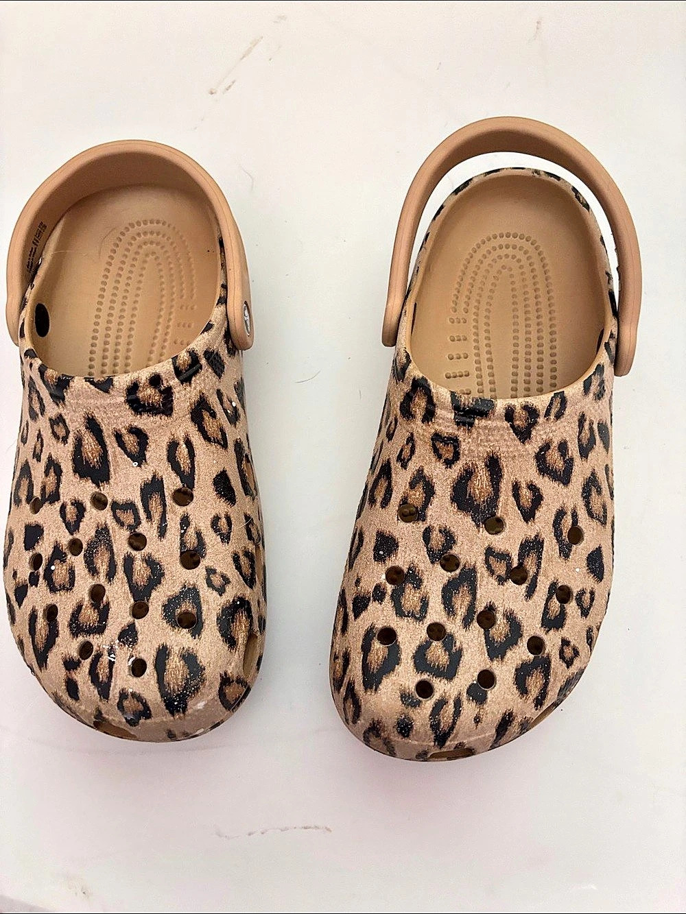 Crocs Classic Animal Clog Leopard Print Brown US W 8 / M 10
